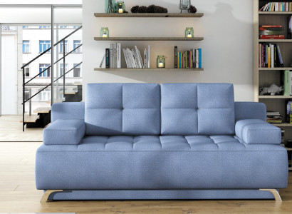 Sofa Schlafsofa Designer 3 Sitzer Sofa mit Bettfunktion + Bettkasten Couch NEU