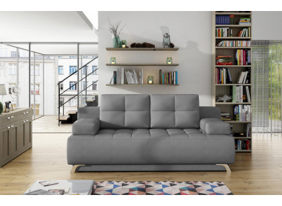 Klapp Textil Couch Schlafsofa Bett Sofa Kasten Sofas Couchen Polster Möbel Stoff