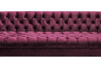Burgund Dreisitzer Stoff Wohnzimmer Design Couchen Polster Sofa Chesterfield Neu