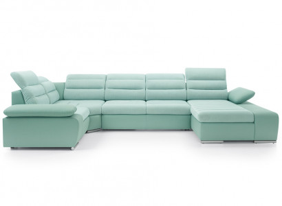Ecksofa U Form Sofa Couch Design Couchen Polster Textil Modern Eck