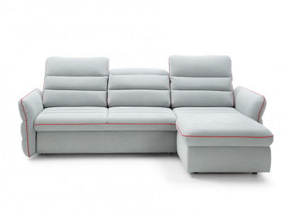 Design Ecksofa Couch Wohnlandschaft Textil Polster Sofas Leder Multifunktion