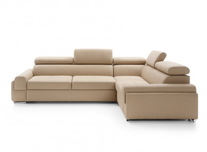 Design Ecksofa Couch Leder Textil Polster Multifunktion Sofas Wohnlandschaft Neu