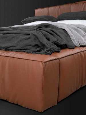 Betten Hotel Kunstleder 180x200cm Luxus Möbel Design Polsterbett Bett