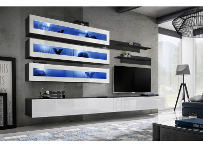 Luxus Wohnzimmer Designer Möbel Sideboard Wohnwand TV-Ständer Wandschrank