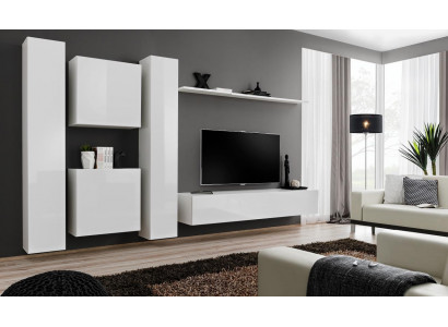Garnitur Wohnwand Wandschrank Designer Modern Stil Sideboard TV Ständer Neu