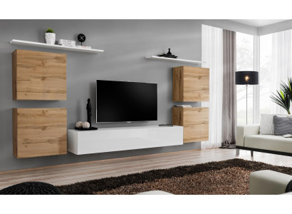 Luxus Wohnzimmer rtv Wohnwand Wandschrank Regal tv Holz Wand Regale Neu