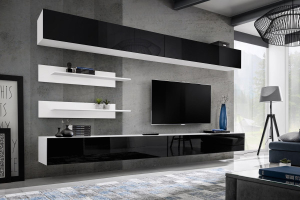 Wandschrank Wohnzimmer tv Ständer Luxus Wohnwand Holzmöbel Neu Modern