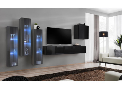 Designer Wohnwand Einrichtung Wand Schrank Wohn Zimmer Möbel Holz Modern