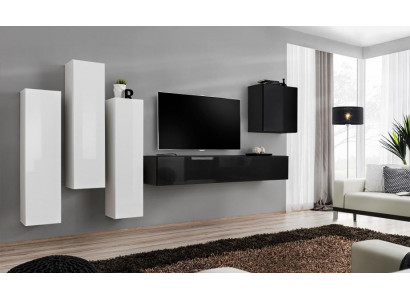 Wohnzimmer Wandschrank Luxus Garnitur TV-Ständer Modern Möbel Holz Designer