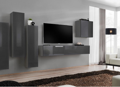 Set Modern Wohnwand Wohnzimmer TV-Ständer Wohnzimmer Set 5tlg. TV-Ständer