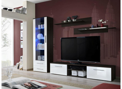 Hochglanz TV-Ständer Wohnzimmer Schwarz Lowboard Modern Einrichtung Holz Möbel