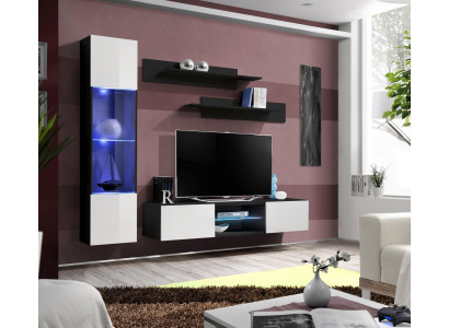 Moderne Design Wohnwand Hänge Vitrine TV-Ständer Wand Regale Luxus Wohnzimmer