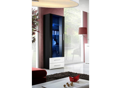 Schwarz Vitrine Einrichtung Neu Designer Möbel Hochglanz Wohnzimmer Moderne