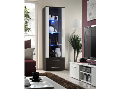 Luxus Holz Vitrine Design Schrank Braun Möbel Schrank Wohnzimmermöbel Neu