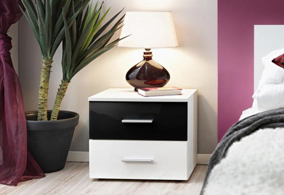 Nachttisch Weiß Moderne Einrichtung Schlafzimmer Beistelltisch Luxus Holz Möbel
