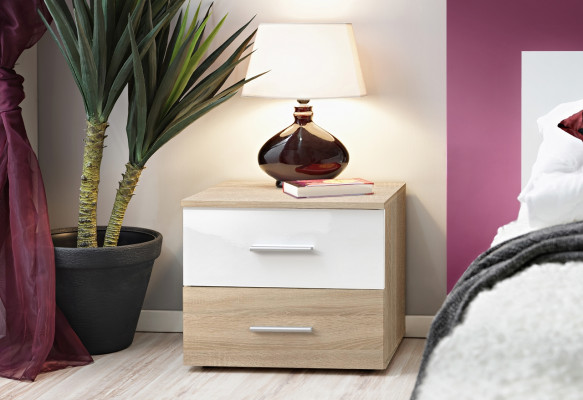 Nachttisch Beige Schlafzimmer Designer Luxus Holz Einrichtung Möbel Moderne