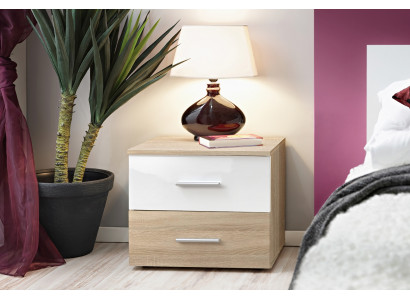 Nachttisch Beige Schlafzimmer Designer Luxus Holz Einrichtung Möbel Moderne