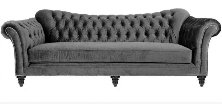 Blaue Chesterfield Wohnzimmer Modern Design Couchen Sofa Designer Möbel Stoff
