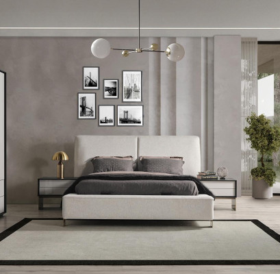 Luxuriöses Schlafzimmer Set Designer Doppelbett 2x Nachttische Stilvoll