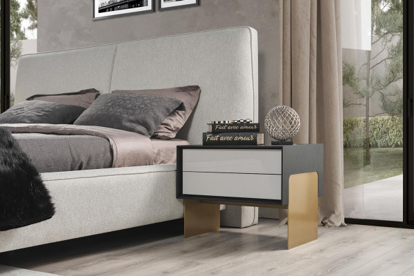 Luxuriöses Schlafzimmer Set Designer Doppelbett 2x Nachttische Stilvoll