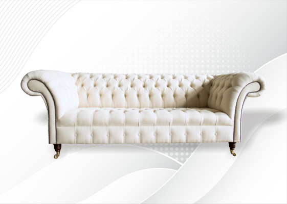 Chesterfield Creme Textil Wohnzimmer Neu Kreative Modern Design Möbel Luxus Sofa