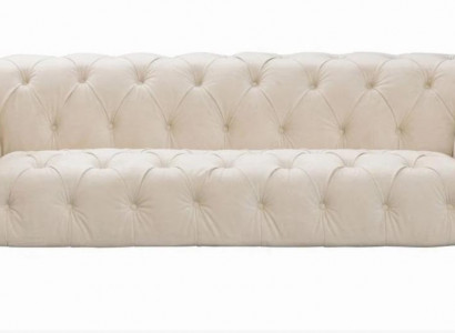 Beige Chesterfield Dreisitzer Modern Design Couchen Stoff Sofa designer Möbel