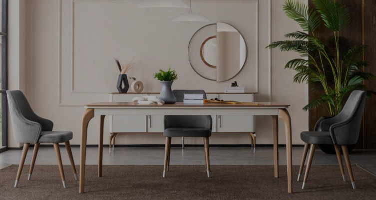 Luxus Esszimmer Set Esstisch 6x Stühle 7 tlg Modern Tisch Essgruppe neu