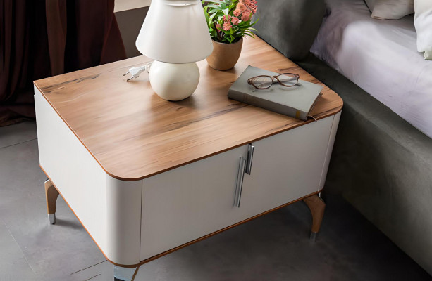 Luxuriöse Schlafzimmer Set Luxus Komplettes Bett 2x Nachttisch Modern 3tlg Neu