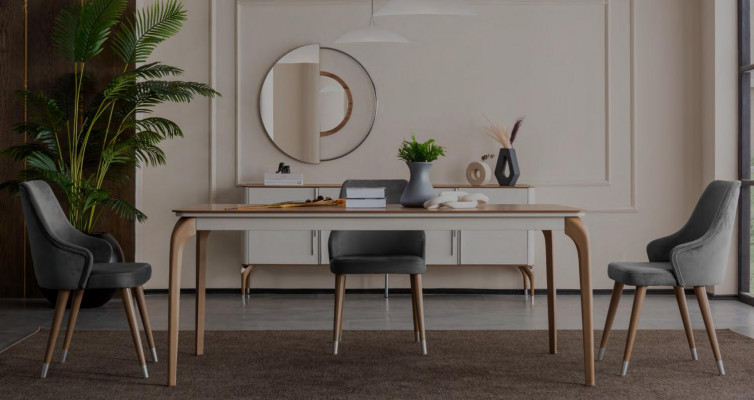 Esszimmer Kommode Sideboard mit Spiegel Modern Neu Luxus Kommoden Holz Design