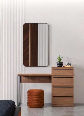 Modern Design Schminktisch mit Spiegel Luxus Schlafzimmer Möbel 2tlg Neu
