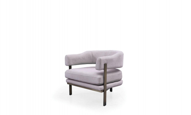 Sessel Einsitzer Stoff Wohnzimmer Modern Grau Polster Sitzer Sitz
