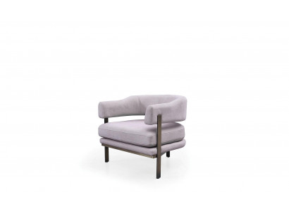 Sessel Einsitzer Stoff Wohnzimmer Modern Grau Polster Sitzer Sitz