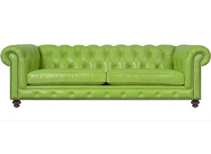 Wohnzimmer Chesterfield Sofa Grün Big Premium Leder Designer Möbel 4 sitzer Neu