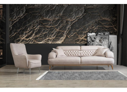 Wohnzimmer Sofa Set Dreisitzer Chesterfield Modern Sessel Neu Design