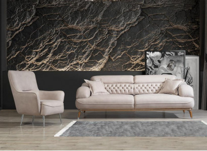 Wohnzimmer Sofa Set Dreisitzer Chesterfield Modern Sessel Neu Design