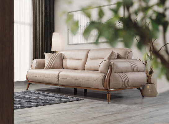 Sofa Garnitur 2tlg Wohnzimmer Sofa Dreisitzer Designer Sessel Luxus Polstermöbel