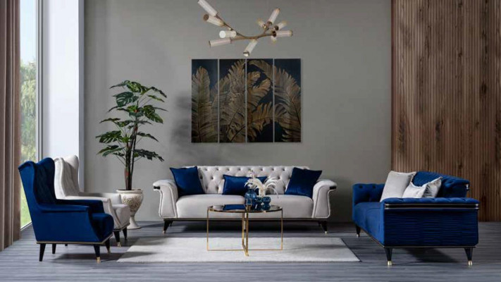 Moderne Chesterfield Sofagarnitur Luxus Couchen Edle Chesterfield-Sofas