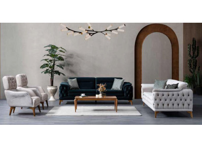 Wohnzimmer Sofa Luxus Couch Textilmöbel Polstersofas Neu Holzgestell -