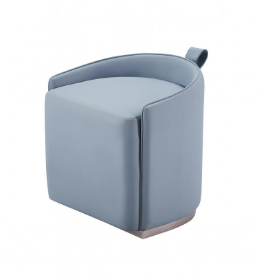 Sessel Leder Hocker Luxus Modernes Design Wohnzimmer Möbel Leder
