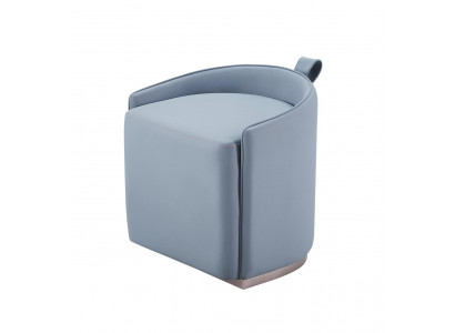Sessel Leder Hocker Luxus Modernes Design Wohnzimmer Möbel Leder