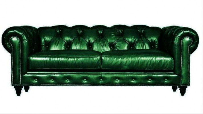 Hellbraun Dreisitzer Leder Chesterfield Wohnzimmer Design Sofa Chesterfield Neu