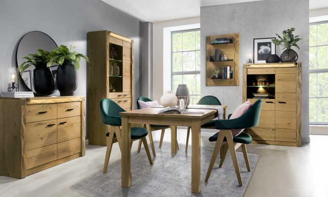 Hochschrank Mehrzweck Schrank Schubladen Wohnzimmer Regal Vitrine Antik Stil Neu