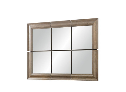 Moderner Großer Spiegel Wandspiegel Echt Holz Rahmen Hängespiegel Neu 146x105cm