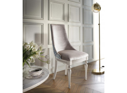 Designer Stuhl Luxus Lehnstuhl Polster Stühle 1x Sessel Wohn Ess Zimmer Textil