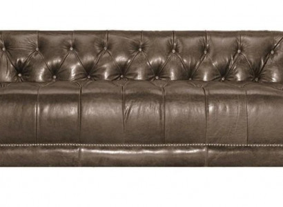 Braun Dreisitzer Leder Chesterfield Wohnzimmer Modern Design Couchen Sofa Neu