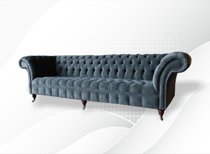 Chesterfield Leder Polster Luxus Sofa Design Couch Klassische Dekor Sofa
