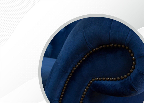 Blaue xxl Big Sofa Couch Chesterfield 265cm Polster Sofas 4 Sitzer