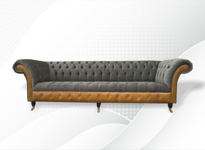 xxl Sofas Chesterfield Polster Design Luxus Sofa 4 Sitzer Leder Couchen