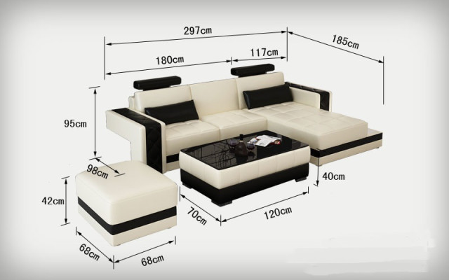 Ledersofa mit USB Wohnlandschaft Ecksofa Eck Garnitur Design Moderne Sofa L6010D