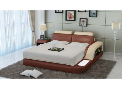 Modernes Schlafzimmer Bett Hochwertiges Design Betten Polster Multifunktion +USB